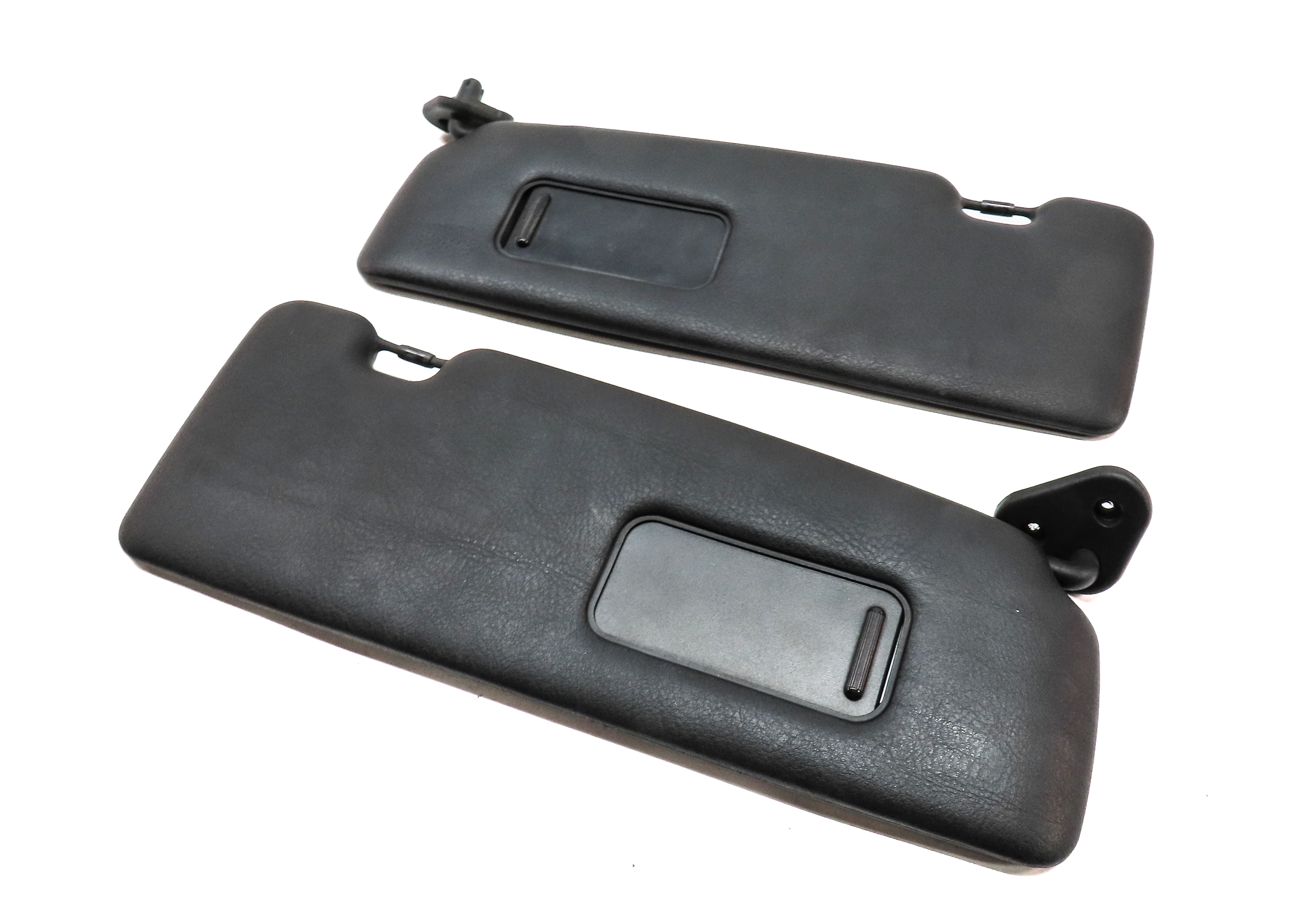 01-06 BMW 3 SERIES M3 (E46) CONVERTIBLE FRONT LEFT RIGHT SUN VISOR SET 2 (BLACK) — exact item pictured